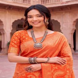 Premium Meenakari Jacquard Woven Saree with Blouse